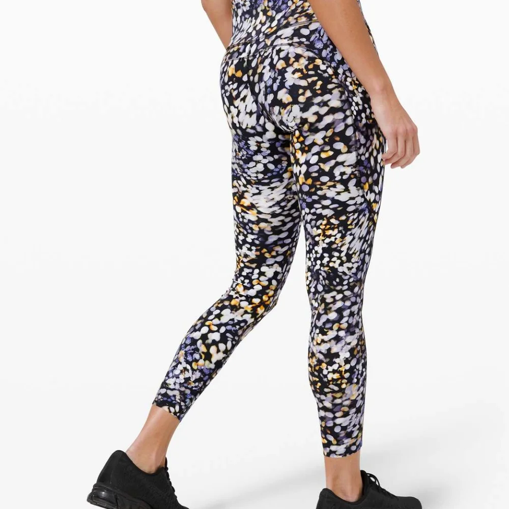 LULULEMON FAST AND FREE NULUX TIGHTS SIZE 6_METROPOLIS GLOW - Picture 3 of 3